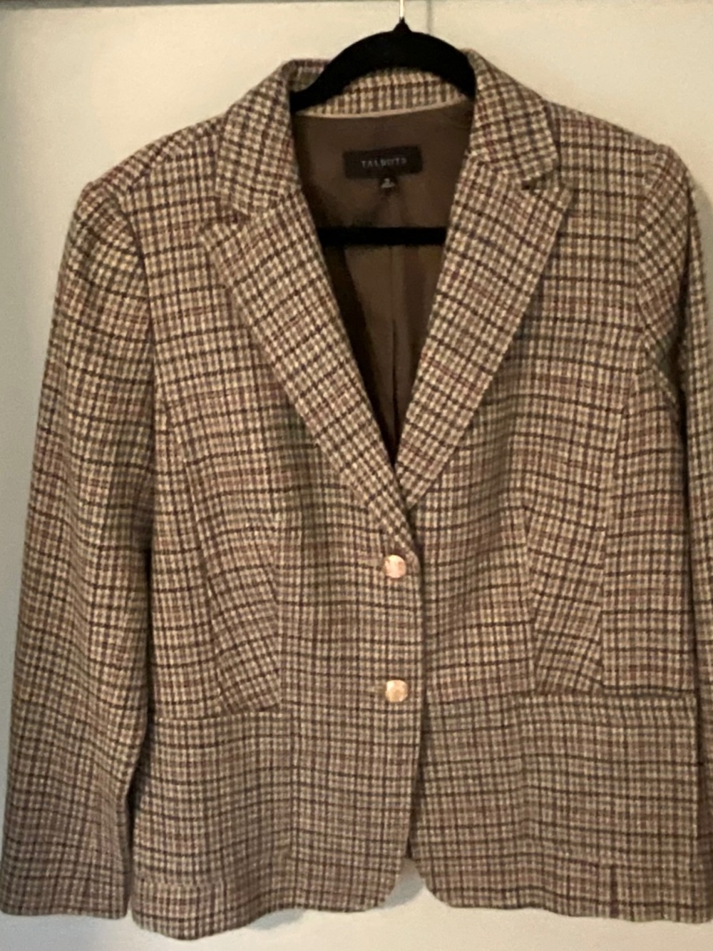 Talbots Shetland Blazer — Blue/Green Tweed Size 10 Like New